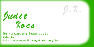 judit kocs business card